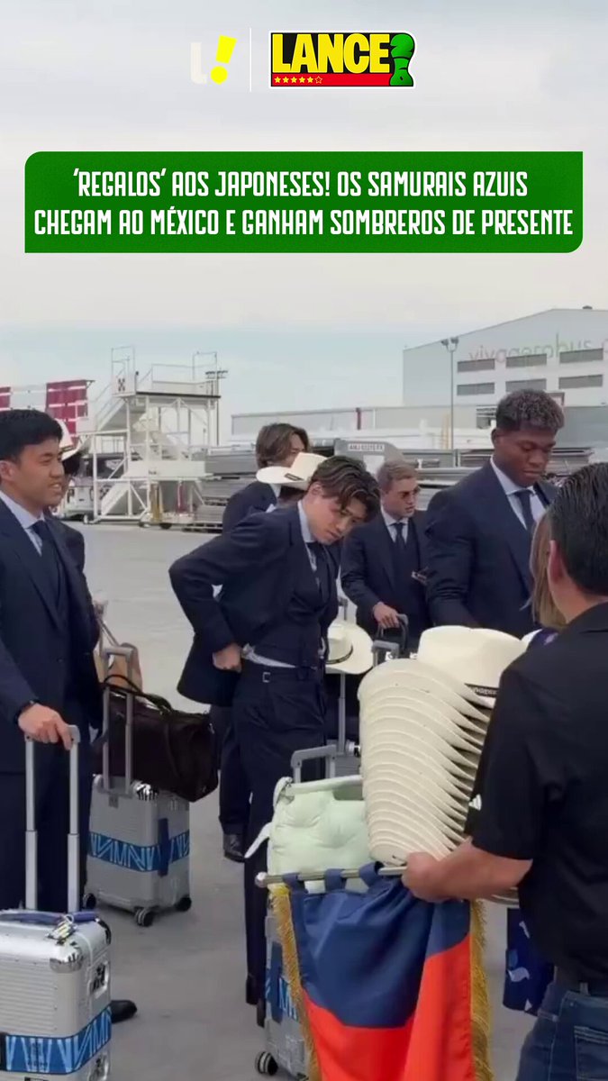 Japão recebe sombreros ao chegar ao México