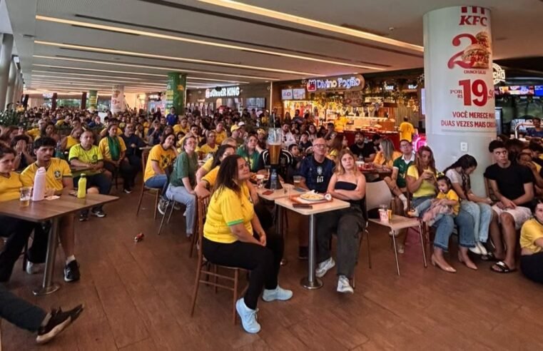 Serramar Shopping transmite Brasil x Noruega