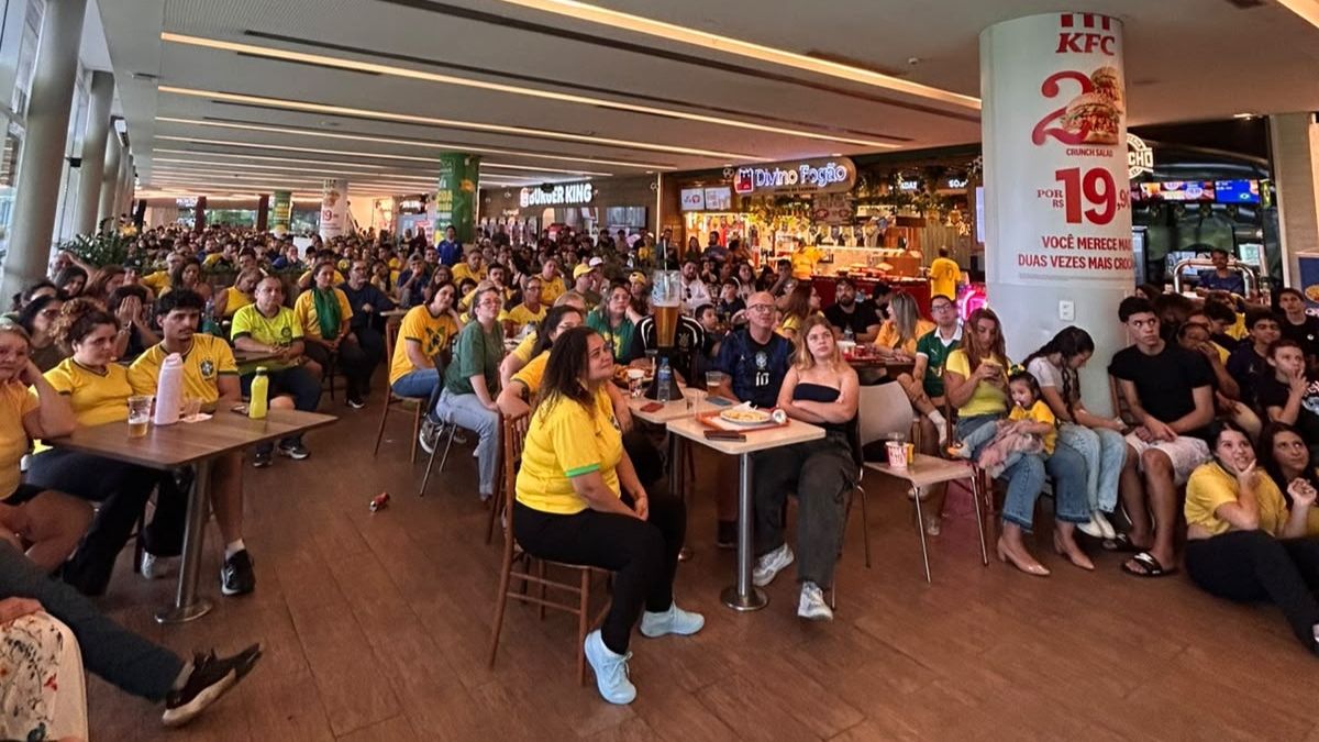 Serramar Shopping transmite Brasil x Noruega