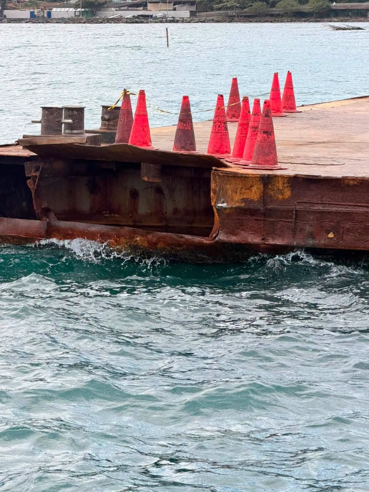 Vídeo alerta problema na balsa São Sebastião‑Ilhabela