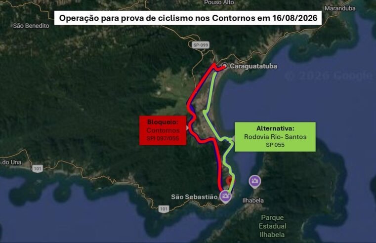 Trechos da Tamoios fecham para prova de ciclismo