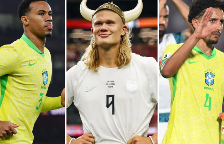 Haaland ameaça defesa brasileira com 9 gols