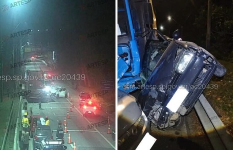 Engavetamento na Rodovia dos Tamoios deixa uma pessoa ferida
