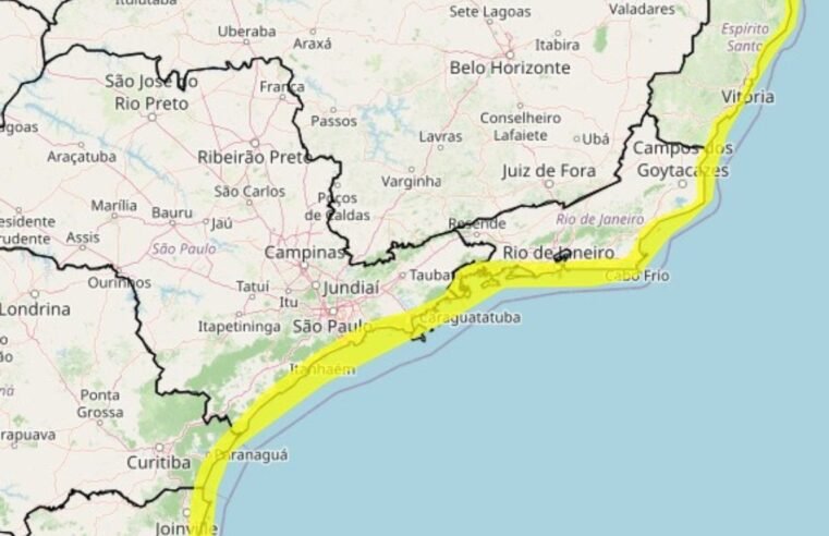 Inmet emite alerta de ventos costeiros no Litoral Norte