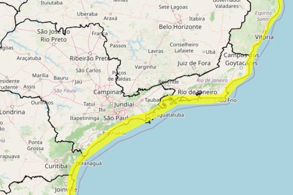 Inmet emite alerta de ventos costeiros no Litoral Norte