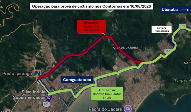 Tamoios terá Contornos fechados para prova de ciclismo