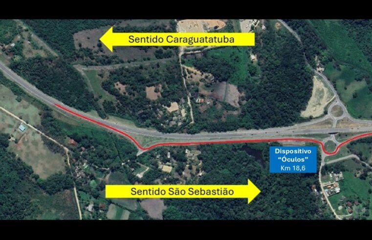 Obras no Contorno Sul desviam tráfego em São Sebastião