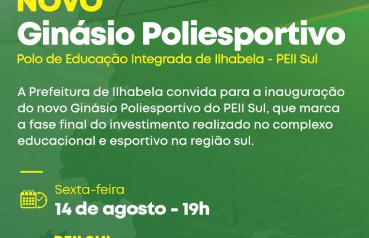 Ilhabela inaugura ginásio com jogo do Palmeiras