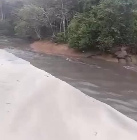 Sabesp vistoria Rio Guaxinduba sem encontrar vazamento