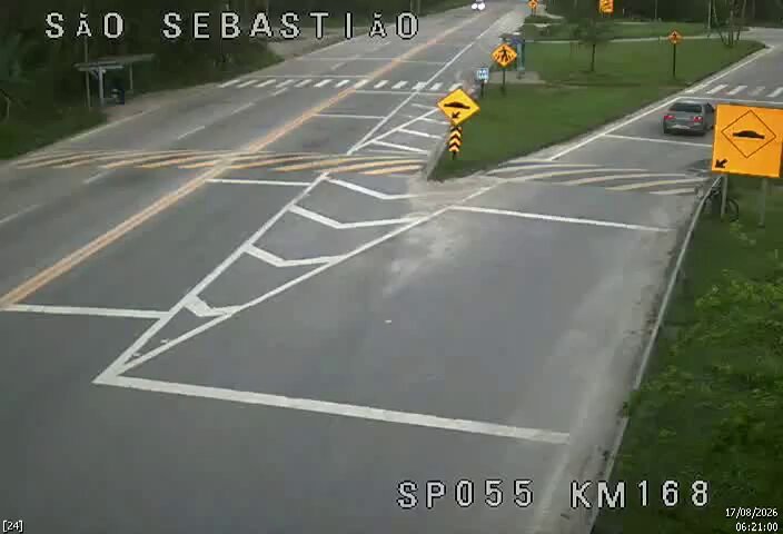 Tráfego normal em SP 055 entre Camburi e Boracéia
