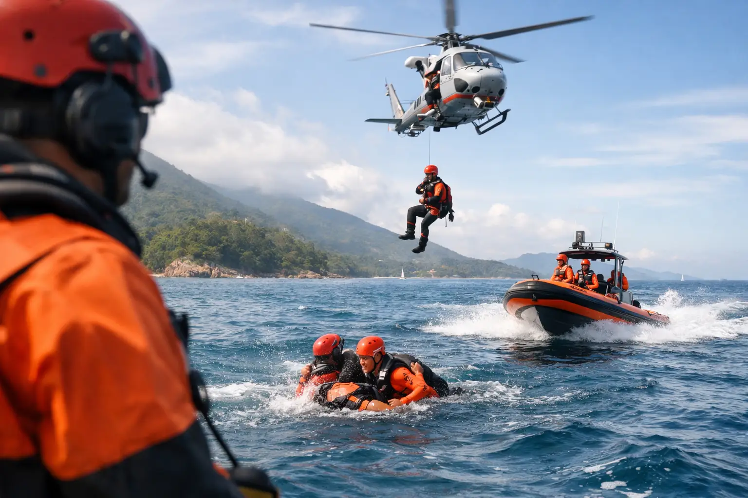 Ilhabela ensina como agir em emergência no mar