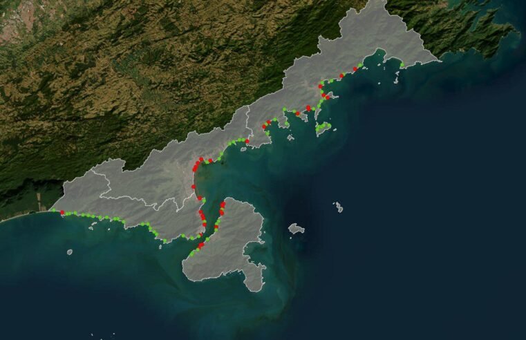 34 praias do Litoral Norte estão impróprias para banho