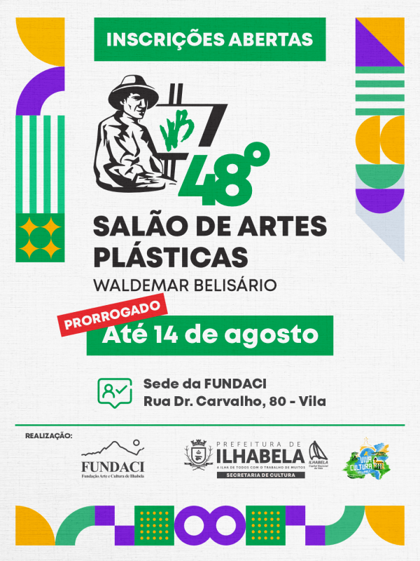 Ilhabela prorroga inscrições para Salão de Artes Plásticas