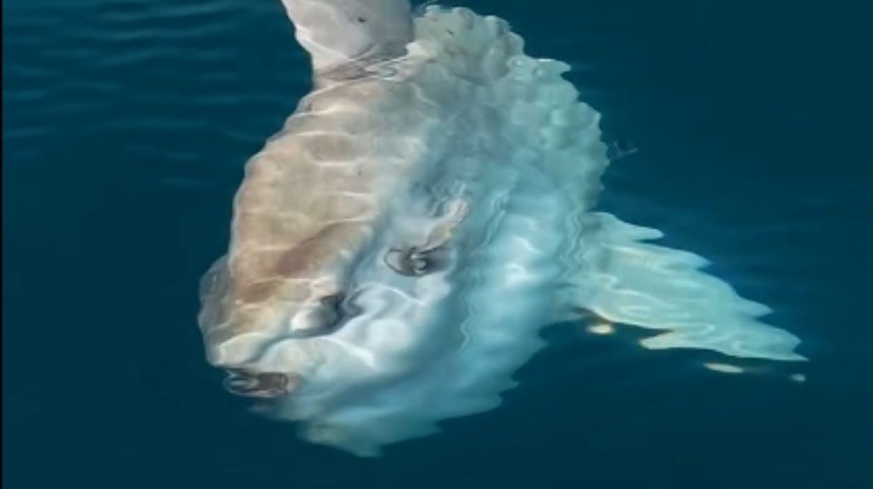 Peixes-lua gigantes são vistos no litoral de Ilhabela