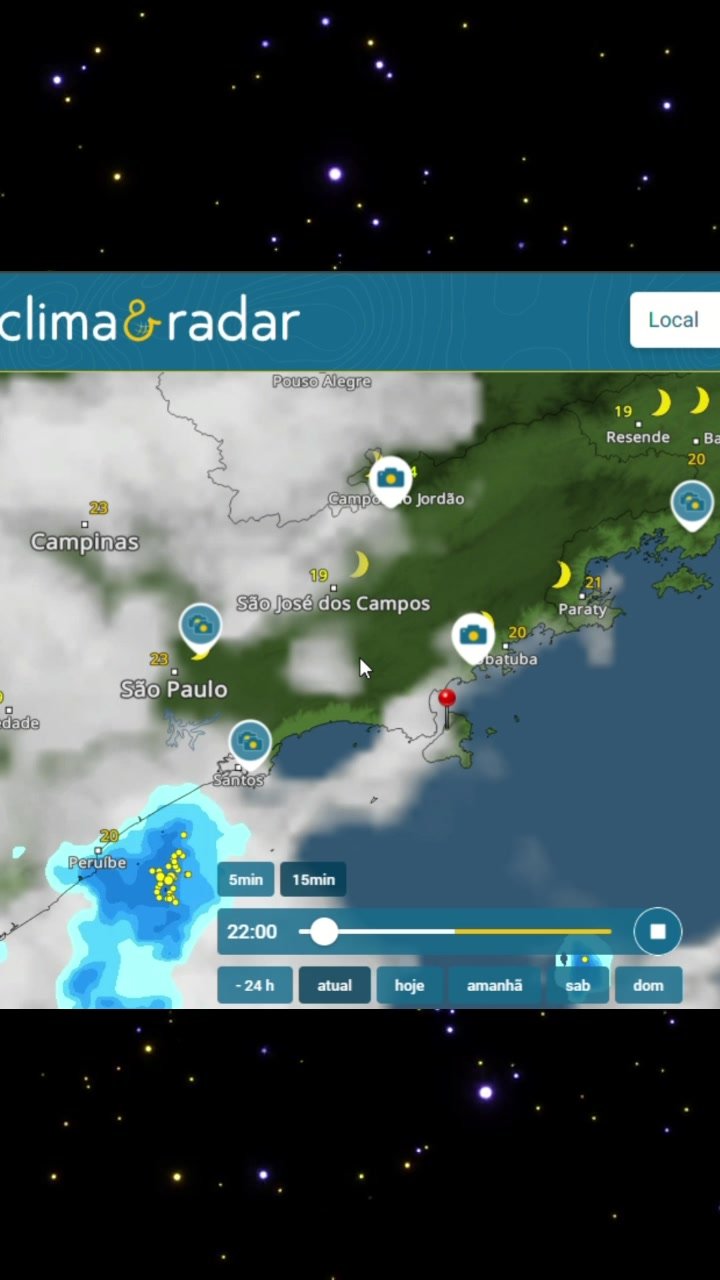 Tempestade atinge litoral paulista com ventos fortes