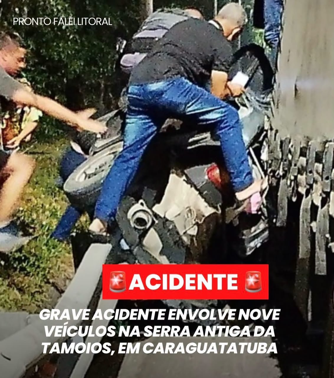 Nove veículos se envolvem em acidente na Serra Antiga