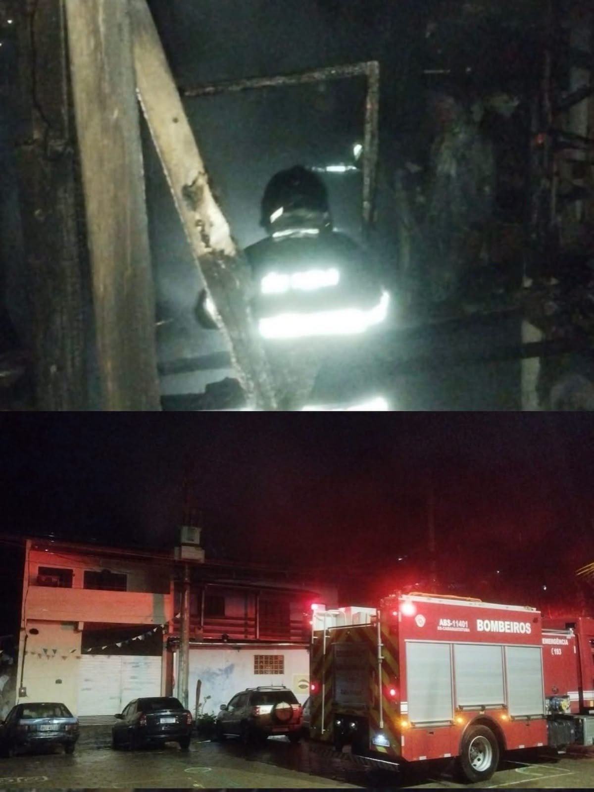 Incêndio destrói casa de madeira em Caraguatatuba