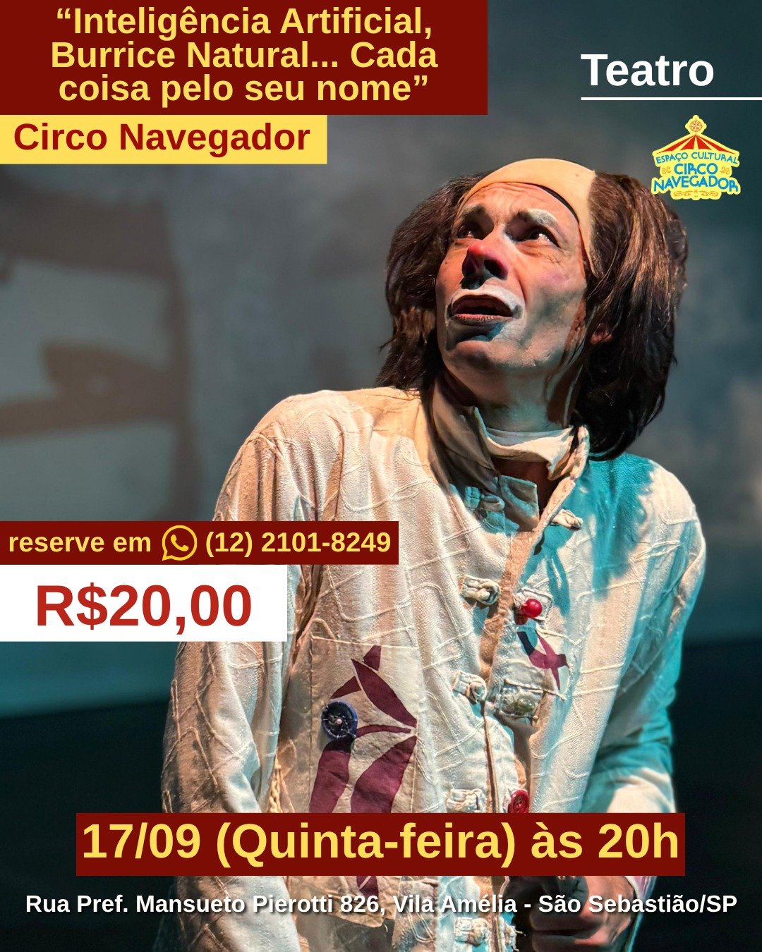 Circo Navegador apresenta espetáculo sobre IA