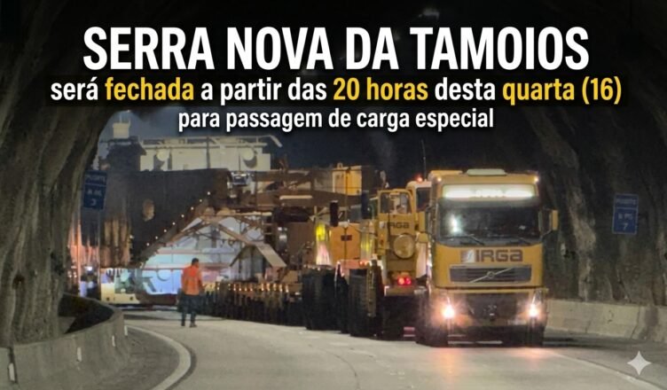 Serra Nova da Tamoios fecha para carga especial