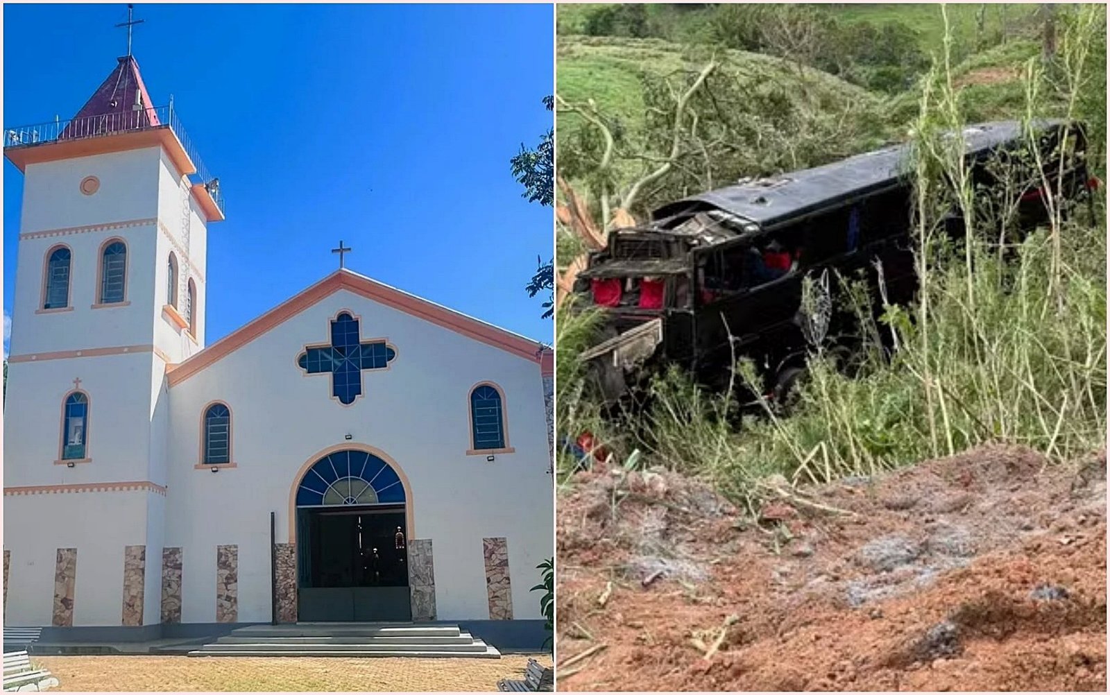 Ônibus cai em ribanceira e mata seis em Cruzeiro