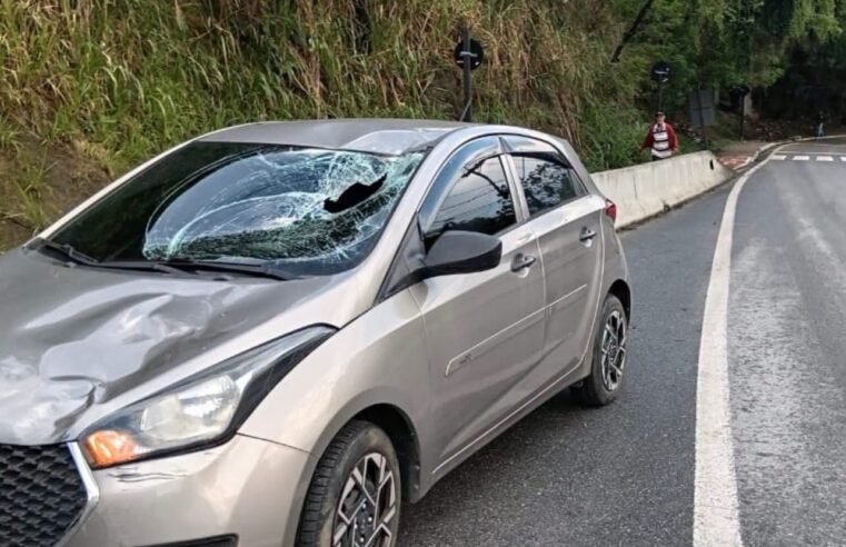 CICLISTA FICA GRAVEMENTE FERIDO APÓS COLISÃO COM CARRO