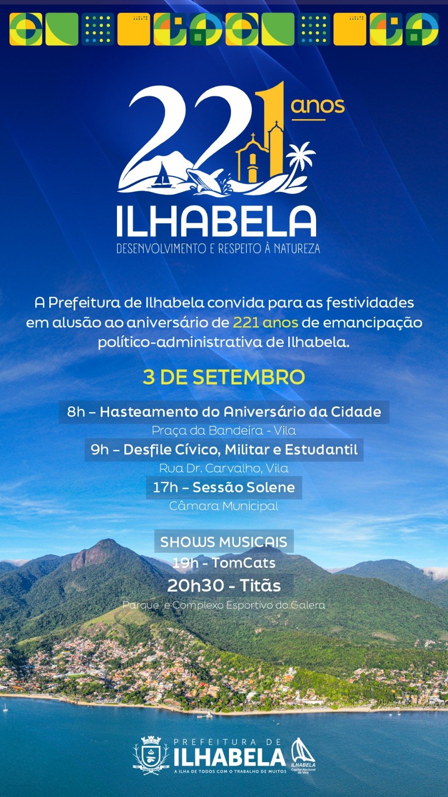Ilhabela abre celebrações dos 221 anos