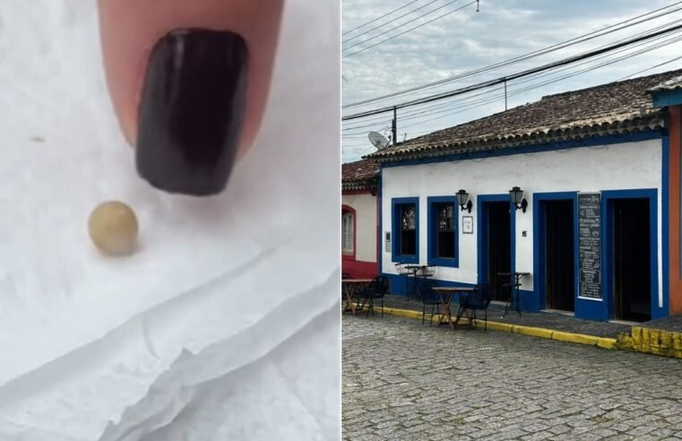 Uma cliente encontrou uma pequena esfera parecida com pérola