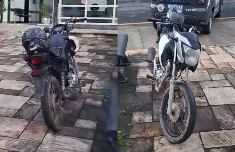 Homem é preso com moto furtada e sinais