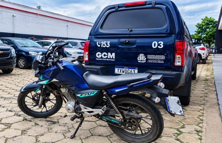 GCM encontra moto roubada em bairro de Caraguatatuba