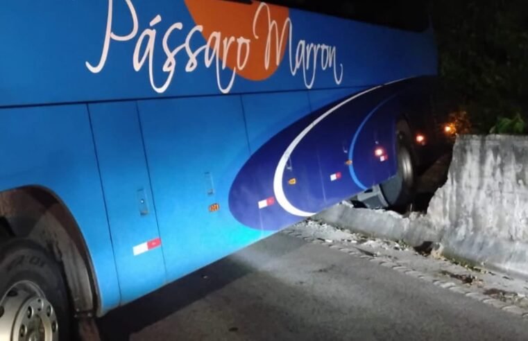 ACIDENTE COM ÔNIBUS NA SERRA DE MARESIAS MOBILIZA EQUIPES