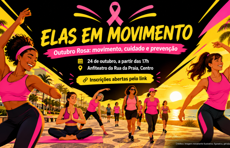 Rua da Praia recebe evento do Outubro Rosa em São Sebastião
