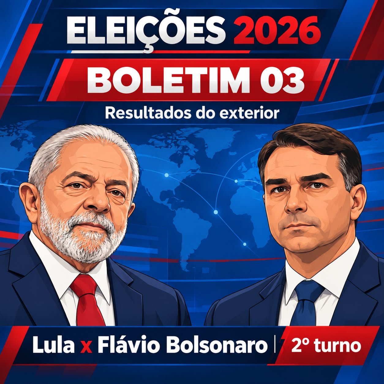Lula vence em sete países, Bolsonaro lidera no Catar