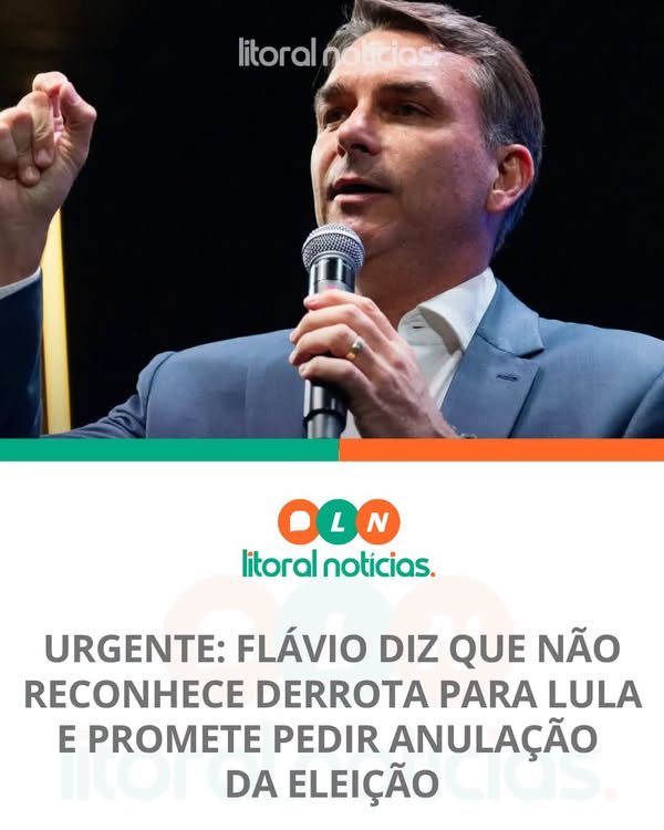 Flávio Bolsonaro anuncia pedido de anulação das eleições