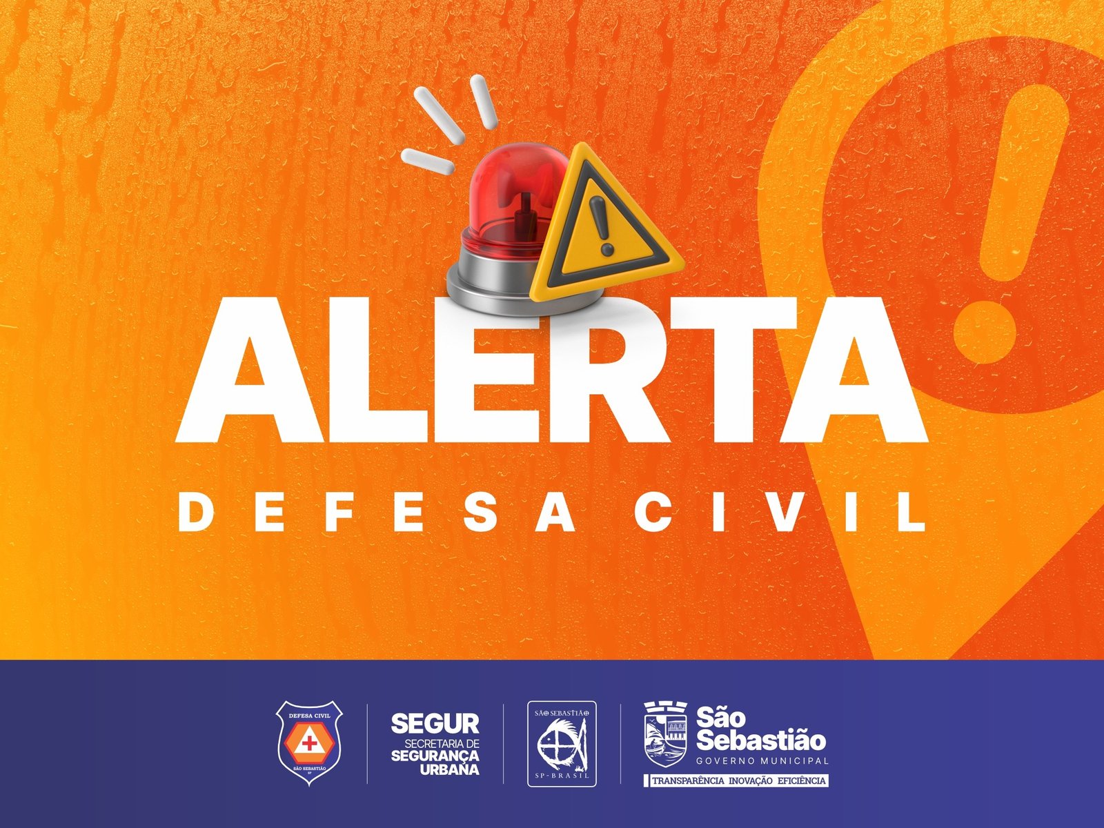 Defesa Civil alerta risco de chuvas intensas na Costa Sul